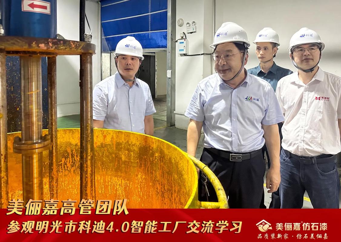 参观明光市科迪40智能工厂交流学习美俪嘉高管团队科迪美俪嘉仿石漆